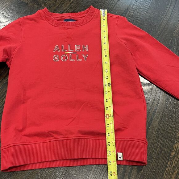 Allen Solly Sweatshirt Youth Small Red Crewneck Spell Out Preppy - Picture 7 of 9